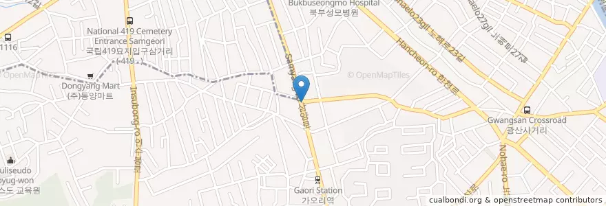 Mapa de ubicacion de 밥줘술줘 en 대한민국, 서울, 강북구, 수유2동.