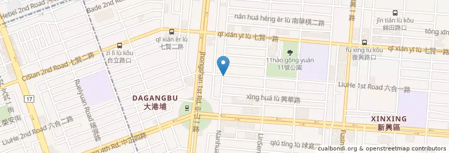 Mapa de ubicacion de 悦園雞肉飯 en 臺灣, 高雄市, 新興區.