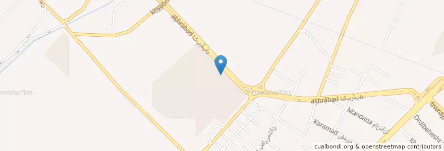 Mapa de ubicacion de تالار برکت en إیران, محافظة ألبرز, شهرستان کرج, بخش مرکزی شهرستان کرج, کرج.