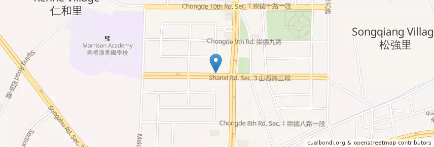 Mapa de ubicacion de Buka這一隻熊 en تايوان, تاي شانغ, 北屯區.