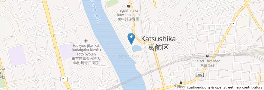 Mapa de ubicacion de 青龍神社 en Japan, 東京都, 葛飾区.