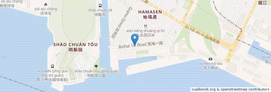 Mapa de ubicacion de 조월 냉명 왕 en 타이완, 가오슝시, 구산 구.
