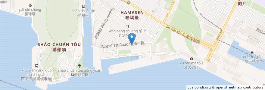 Mapa de ubicacion de 羅師傳麵食館 en Taiwan, Kaohsiung, 鼓山區.
