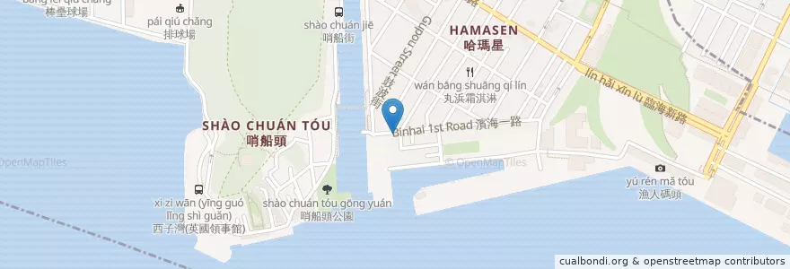Mapa de ubicacion de 紹興炒飯 en تایوان, کائوهسیونگ, 鼓山區.