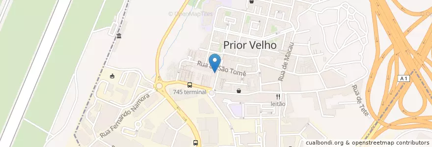 Mapa de ubicacion de Restaurante Pêra Doce en Portugal, Área Metropolitana De Lisboa, Lisboa, Grande Lisboa, Loures, Sacavém E Prior Velho.