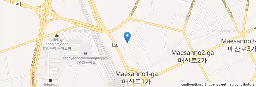 Mapa de ubicacion de 권약국 en Südkorea, Gyeonggi-Do, 수원시.
