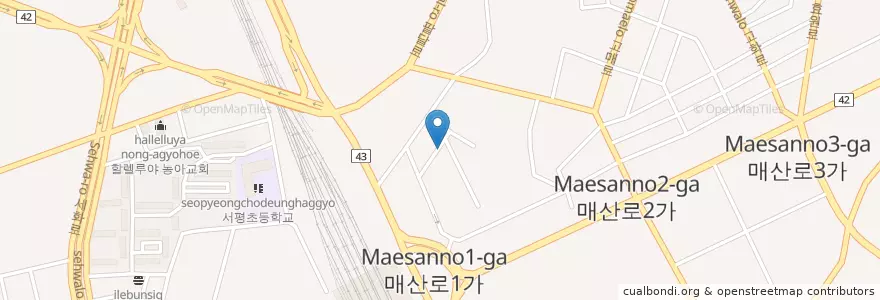 Mapa de ubicacion de 화선장3F                         오렌지술마시는노래빠2F en Korea Selatan, Gyeonggi, 수원시.