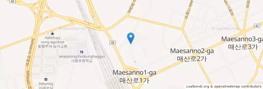 Mapa de ubicacion de 남문순대국4천원 en Coreia Do Sul, Gyeonggi, 수원시.