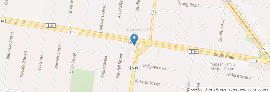 Mapa de ubicacion de 7-Eleven en Australie, Victoria, City Of Bayside.