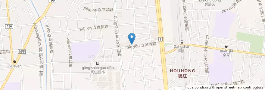 Mapa de ubicacion de Louisa Coffee en 台湾, 高雄市, 岡山区.