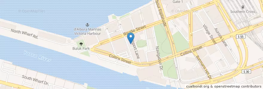 Mapa de ubicacion de Victoria Harbour Pharmacy + News en Australien, Victoria, City Of Melbourne.