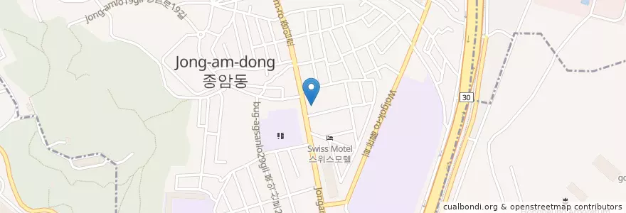 Mapa de ubicacion de sk SelFe en 대한민국, 서울, 성북구, 종암동.