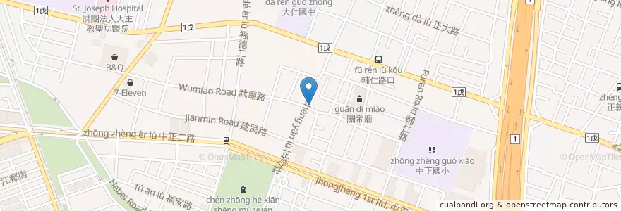 Mapa de ubicacion de 慈一素食 en Taiwan, Kaohsiung, 苓雅區.
