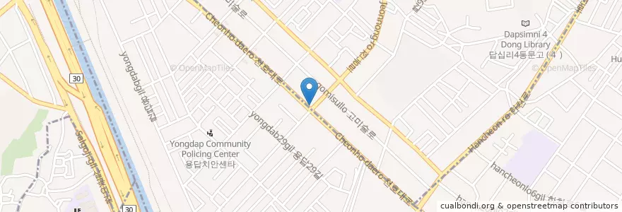 Mapa de ubicacion de 이화약국 en Corea Del Sud, Seul, 성동구, 답십리1동.