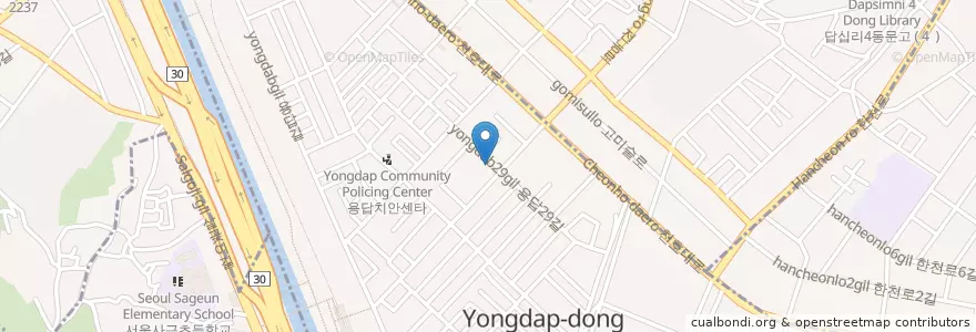 Mapa de ubicacion de 즐거운노래연습장3F en Südkorea, Seoul, 성동구, 용답동.