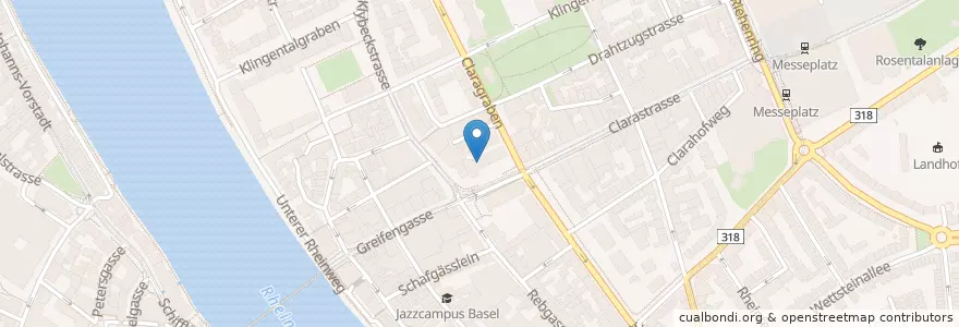 Mapa de ubicacion de Stripped Pizza en سوئیس, Basel-Stadt, Basel.