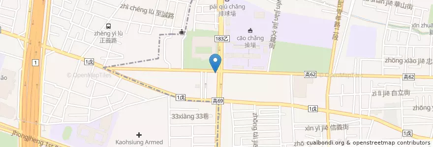 Mapa de ubicacion de 王家燒餅店 en 臺灣, 高雄市, 鳳山區.
