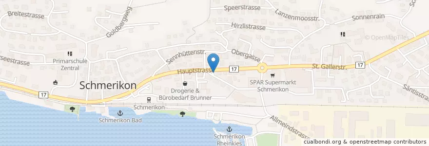Mapa de ubicacion de VVS Ruhebank Nr. ? en Schweiz/Suisse/Svizzera/Svizra, Sankt Gallen, Wahlkreis See-Gaster, Schmerikon.