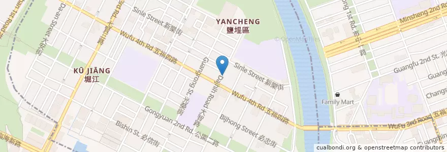 Mapa de ubicacion de 可萊蒙 en Taiwán, Kaohsiung, 鹽埕區.