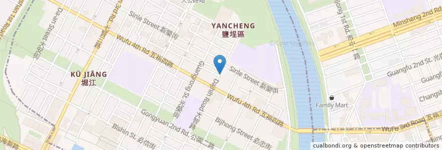 Mapa de ubicacion de 潘牙醫診所 en Taiwan, Kaohsiung, 鹽埕區.