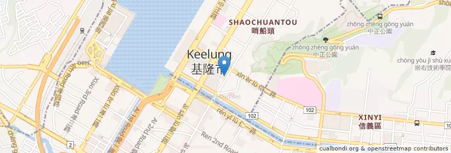 Mapa de ubicacion de 鼎記滷味 en 台湾, 台湾省, 基隆市, 仁愛区.