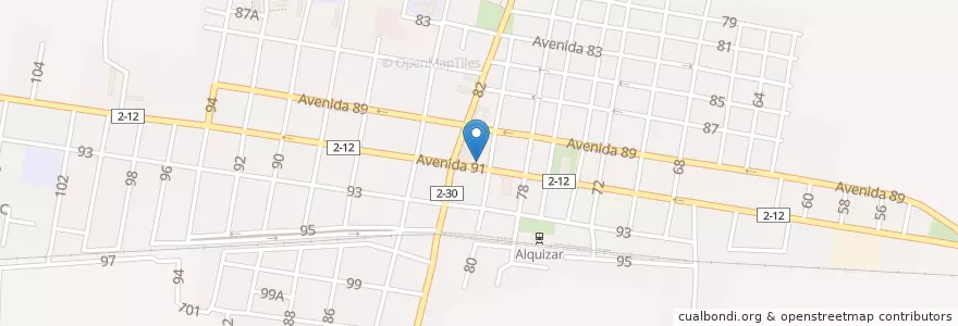Mapa de ubicacion de parque fotovoltaico en کوبا, Artemisa, Alquízar.