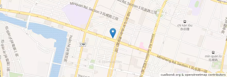 Mapa de ubicacion de 吾亦私 en 臺灣, 臺南市, 中西區.