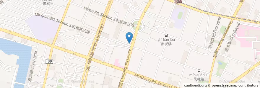Mapa de ubicacion de Cactus & Cat en 臺灣, 臺南市, 中西區.