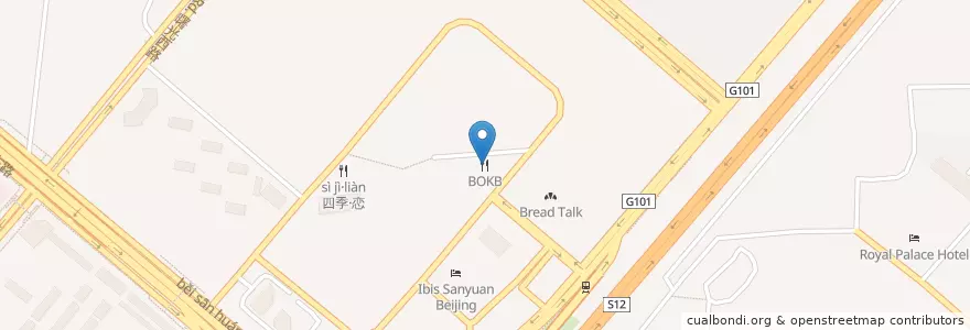 Mapa de ubicacion de BOKB en Chine, Pékin, Hebei, 朝阳区 / Chaoyang.