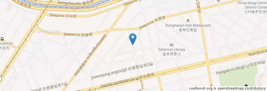 Mapa de ubicacion de 해맑은어린이집 en كوريا الجنوبية, سول, 조원동.