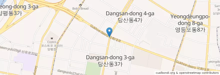 Mapa de ubicacion de 구민약국 en كوريا الجنوبية, سول, 영등포구, 당산1동.
