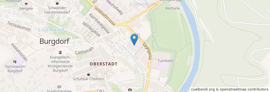 Mapa de ubicacion de Coop Restaurant en İsviçre, Bern/Berne, Verwaltungsregion Emmental-Oberaargau, Verwaltungskreis Emmental, Burgdorf.