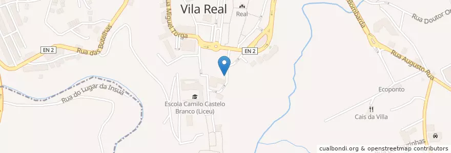 Mapa de ubicacion de Portas da Bila en Portogallo, Nord, Douro, Vila Real, Vila Real, Vila Real.