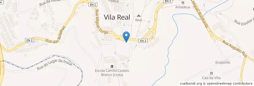 Mapa de ubicacion de Café Avenida en Portugal, Norte, Douro, Vila Real, Vila Real, Vila Real.