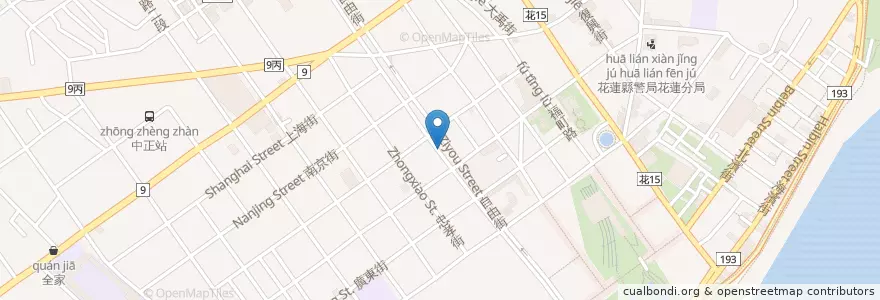 Mapa de ubicacion de 小小兔子廚房 en Taiwan, 臺灣省, Condado De Hualien, 花蓮市.