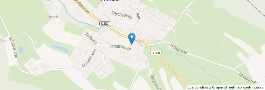 Mapa de ubicacion de Post Walde en Suiza, Aargau, Bezirk Kulm, Schmiedrued.