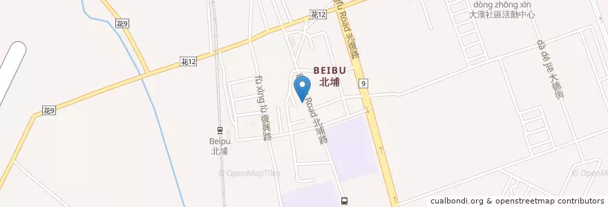 Mapa de ubicacion de 龍華燒臘店 en 台湾, 台湾省, 花蓮県, 新城郷.