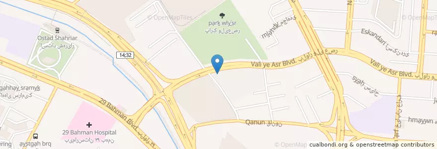 Mapa de ubicacion de Rich Cafe Restaurant en Iran, استان آذربایجان شرقی, شهرستان تبریز, بخش مرکزی شهرستان تبریز, تبریز.