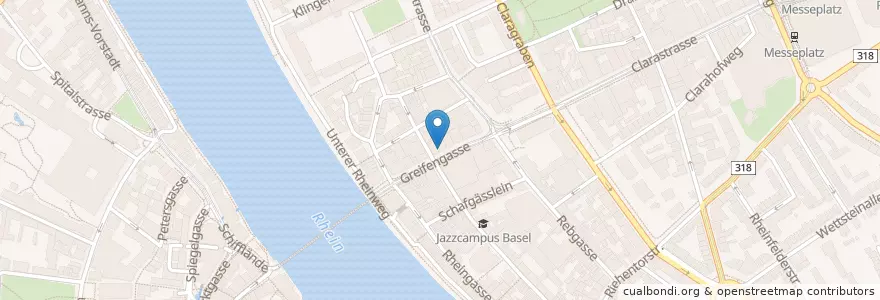 Mapa de ubicacion de Dunkin' Donuts en Svizzera, Basilea Città, Basel.