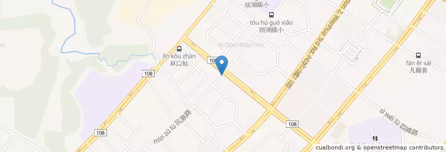 Mapa de ubicacion de 打鹿岸 en Тайвань, Новый Тайбэй, 林口區.