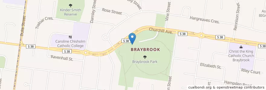 Mapa de ubicacion de Braybrook Community Hub en Australie, Victoria, City Of Maribyrnong.