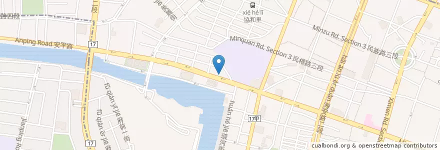 Mapa de ubicacion de Nizo Yakiniku en Taiwan, Tainan, Zhongxi District.