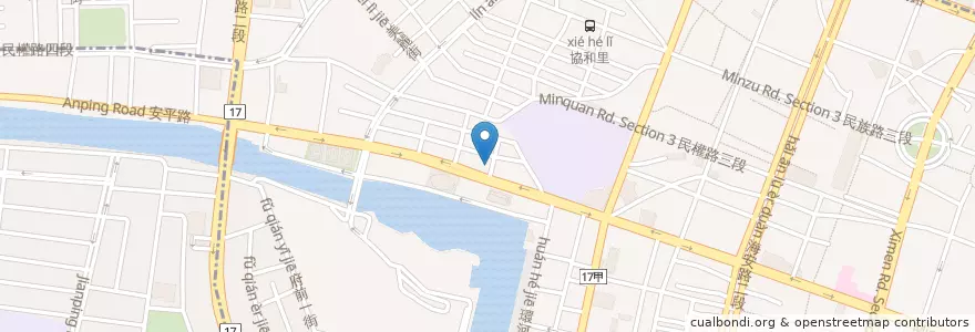Mapa de ubicacion de Nomadic Coffee en Taiwan, 臺南市, 中西區.