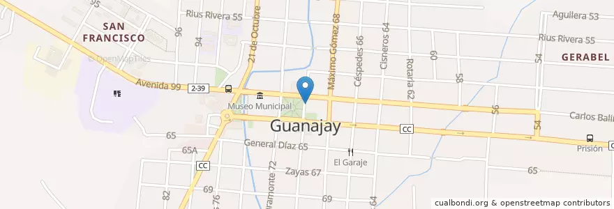 Mapa de ubicacion de El Parque en کوبا, Artemisa, Guanajay, Ciudad De Guanajay.