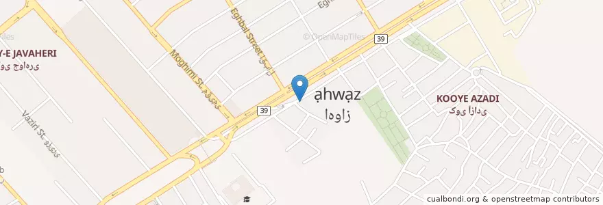 Mapa de ubicacion de پمپ گاز en Irão, استان خوزستان, شهرستان اهواز, بخش مرکزی, اهواز.