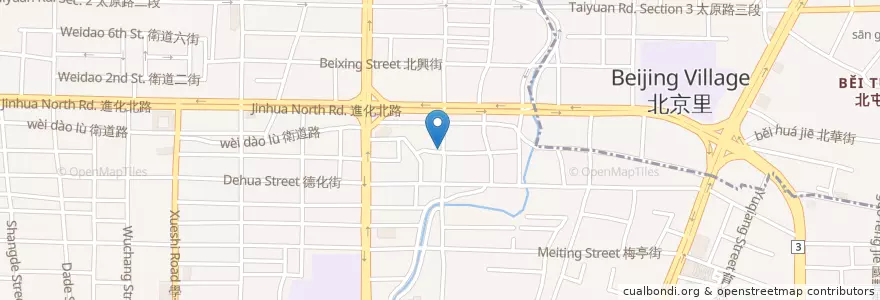Mapa de ubicacion de 蔬服蛋餅 en 타이완, 타이중 시, 베이구.