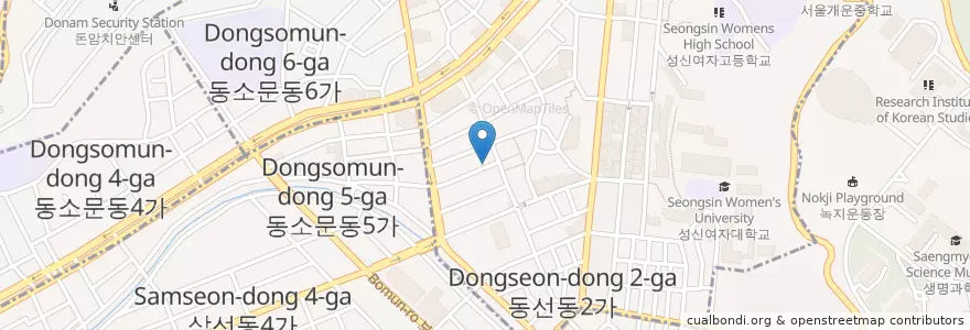 Mapa de ubicacion de 로마노래방 en Corée Du Sud, Séoul, 성북구.