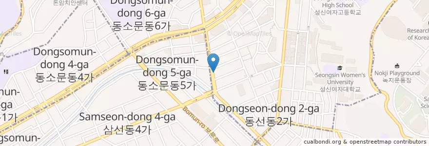 Mapa de ubicacion de 동해수산 en 대한민국, 서울, 성북구.