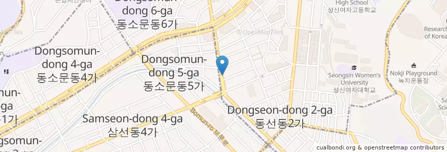 Mapa de ubicacion de 용호낙지 en 대한민국, 서울, 성북구.
