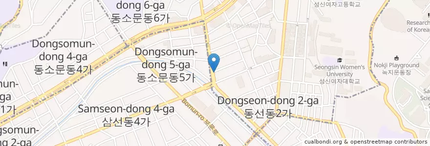 Mapa de ubicacion de 삼미규카츠(일식) en Coreia Do Sul, Seul, 성북구.